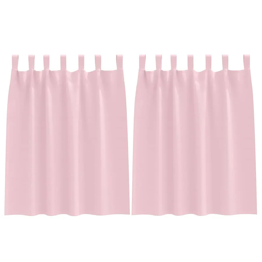 Rideaux occultants avec anneaux 2 pcs Rose bébé 140 x 140 cm - 2