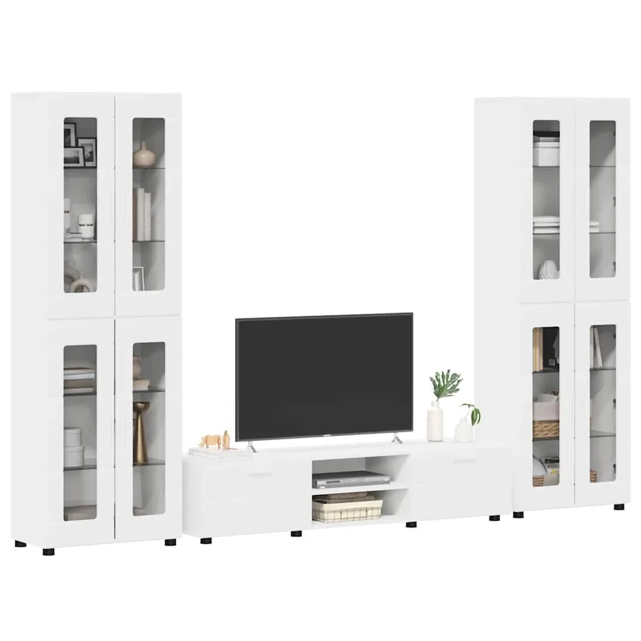 Ensemble meuble TV FLORIN 3 pcs Blanc Bois d'ingénierie - 3