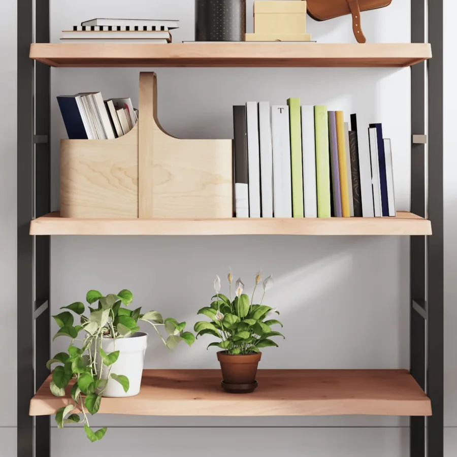 Étagère murale 80x50x(2-4)cm bois de chêne massif non traité