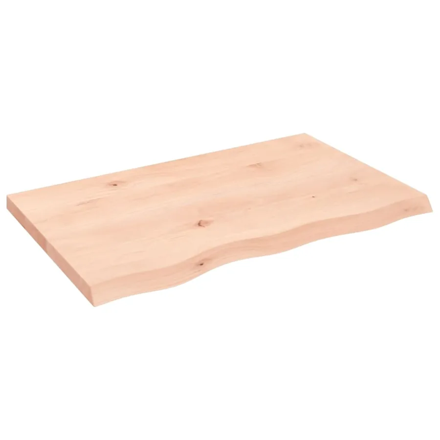 Étagère murale 80x50x(2-4)cm bois de chêne massif non traité - 2