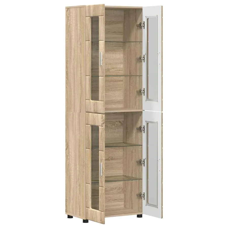 Haut Armoire avec étagère FLORIN Chêne Sonoma 60 x 35 x 182 cm - 5