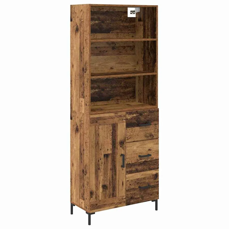 Haut Armoire Bois ancien 69,5 x 34 x 180 cm Bois d'ingénierie - 2