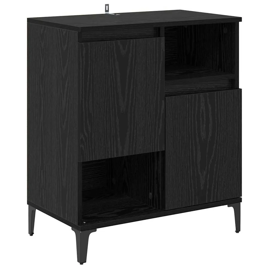 Buffets 2 pcs Chêne noir 60 x 35 x 70 cm Bois d'ingénierie - 7