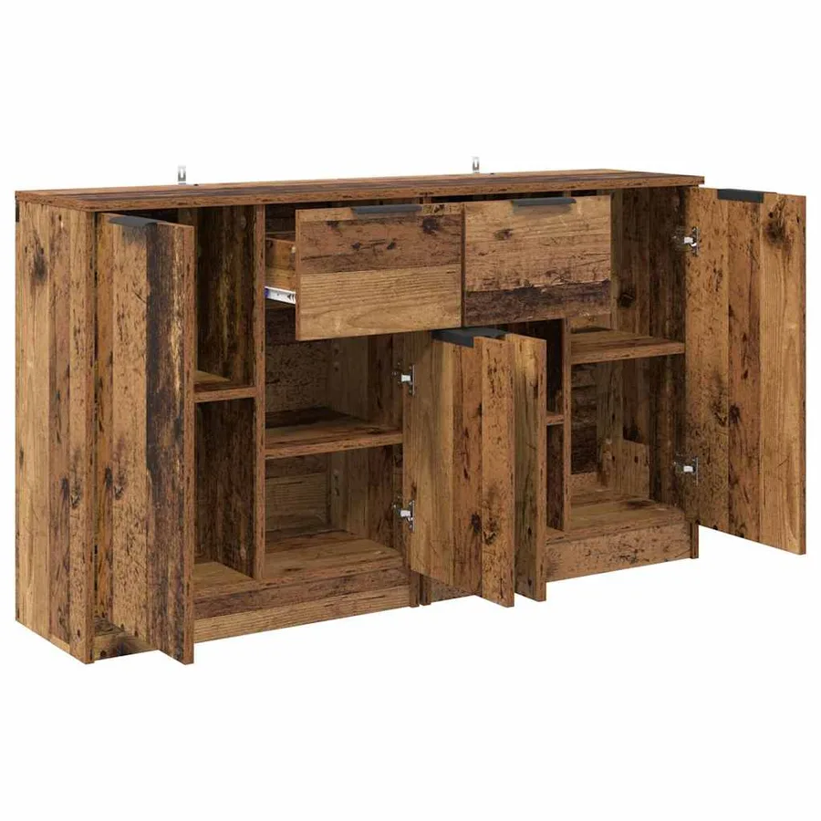 Buffets 2 pcs Bois Ancien 60 x 30 x 70 cm Bois d'ingénierie - 6
