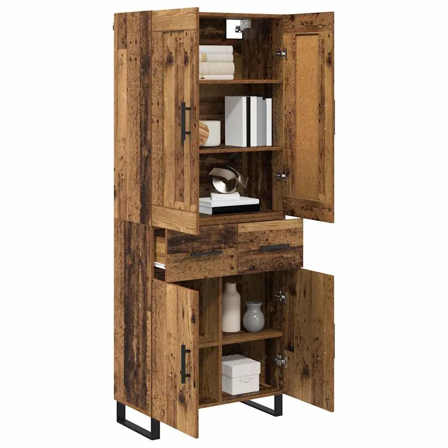 Haut Armoire Bois ancien 69,5 x 34 x 180 cm Bois d'ingénierie - 3