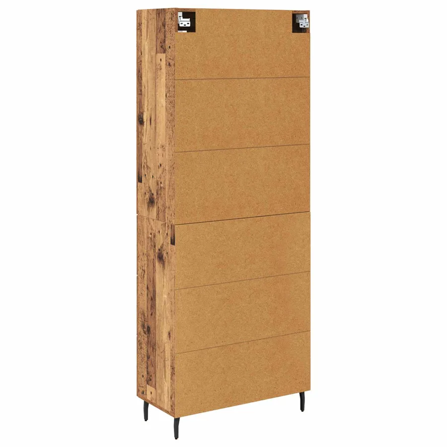 Haut Armoire avec tiroir 2 pcs Bois ancien Bois d'ingénierie - 10