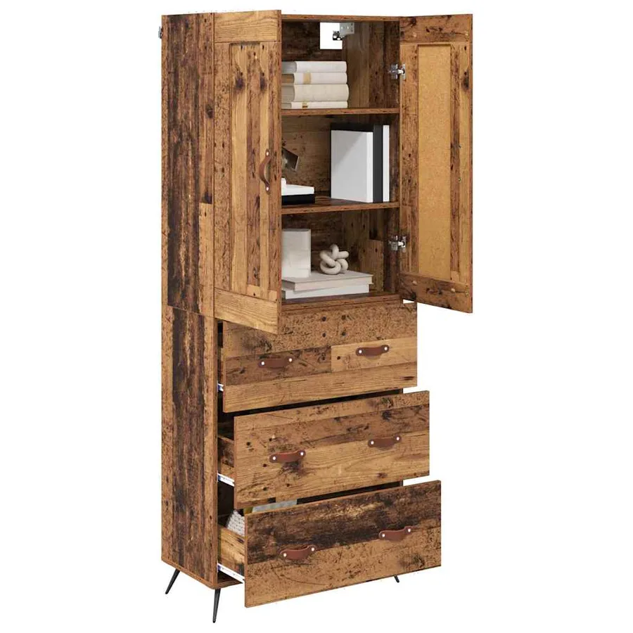 Haut Armoire Bois Ancien 69,5 x 34 x 180 cm Bois d'ingénierie - 3