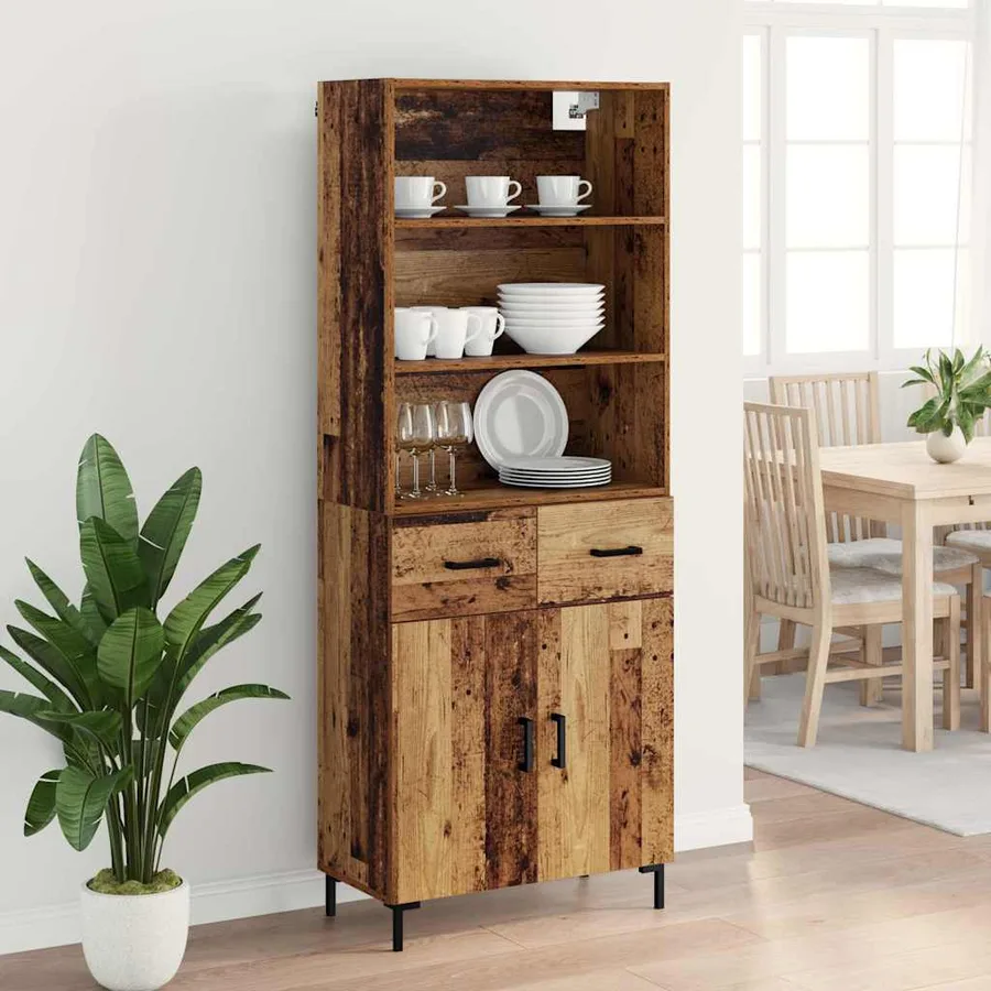 Haut Armoire Bois ancien 69,5 x 34 x 180 cm Bois d'ingénierie - 4