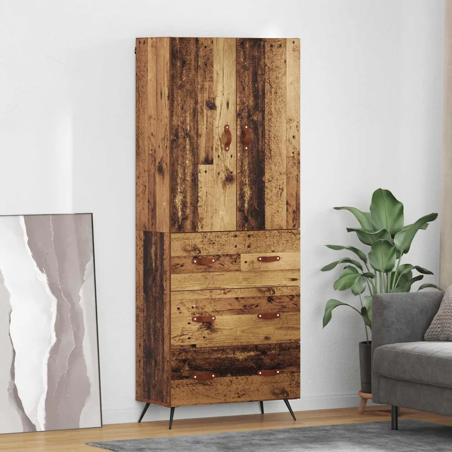 Haut Armoire Bois Ancien 69,5 x 34 x 180 cm Bois d'ingénierie