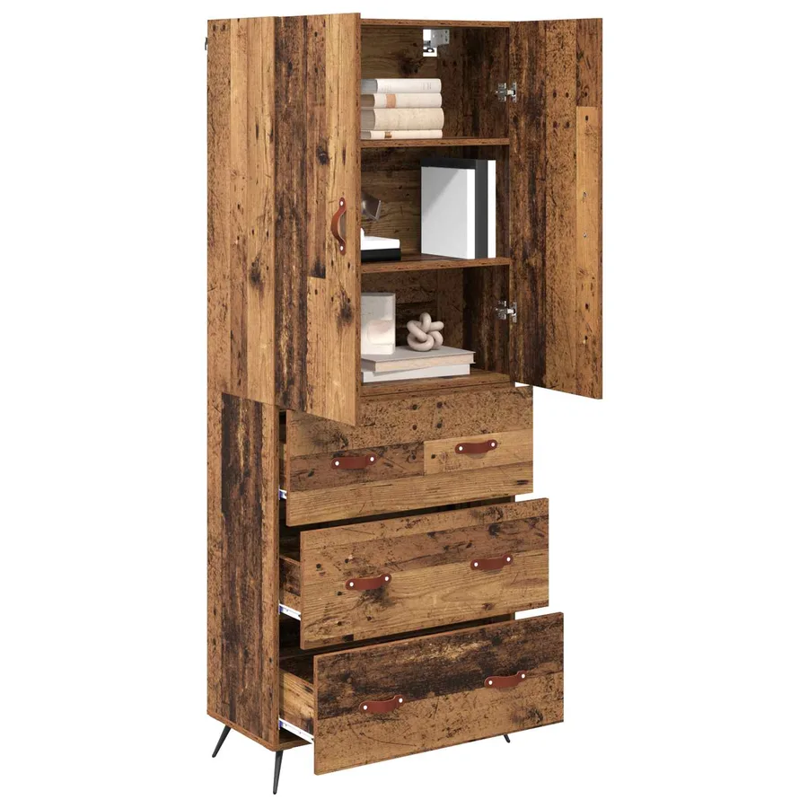 Haut Armoire Bois Ancien 69,5 x 34 x 180 cm Bois d'ingénierie - 3