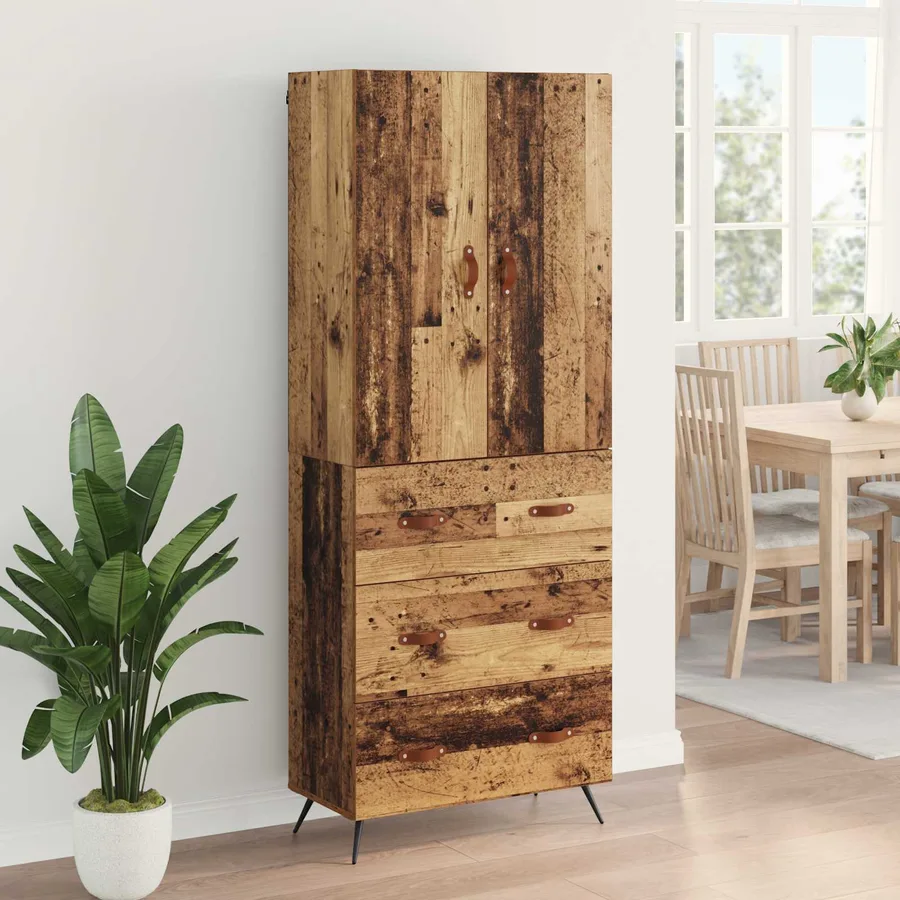 Haut Armoire Bois Ancien 69,5 x 34 x 180 cm Bois d'ingénierie - 4
