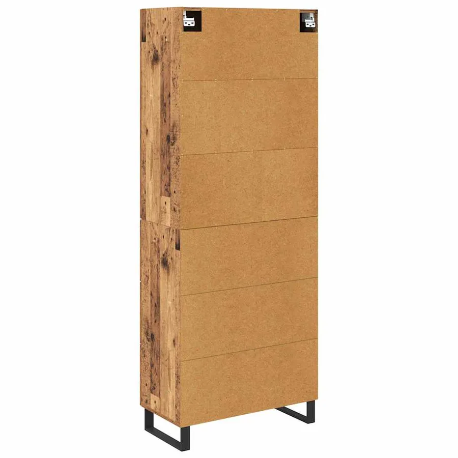 Haut Armoire avec tiroir 2 pcs Bois Ancien 69,5 x 34 x 180 cm - 8