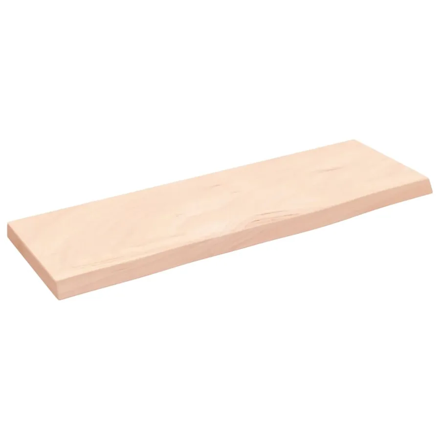 Étagère murale 60x20x2 cm bois de chêne massif non traité - 2
