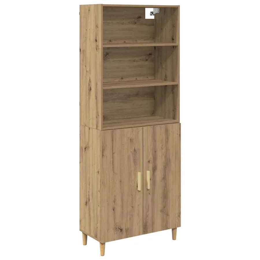 Haut Armoire Chêne artisanal 69,5 x 32,5 x 180 cm - 2