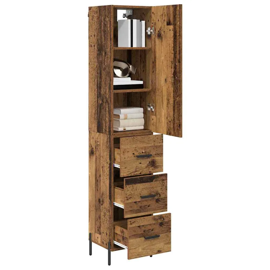 Haut Armoire Bois Ancien 34,5 x 34 x 180 cm Bois d'ingénierie - 3