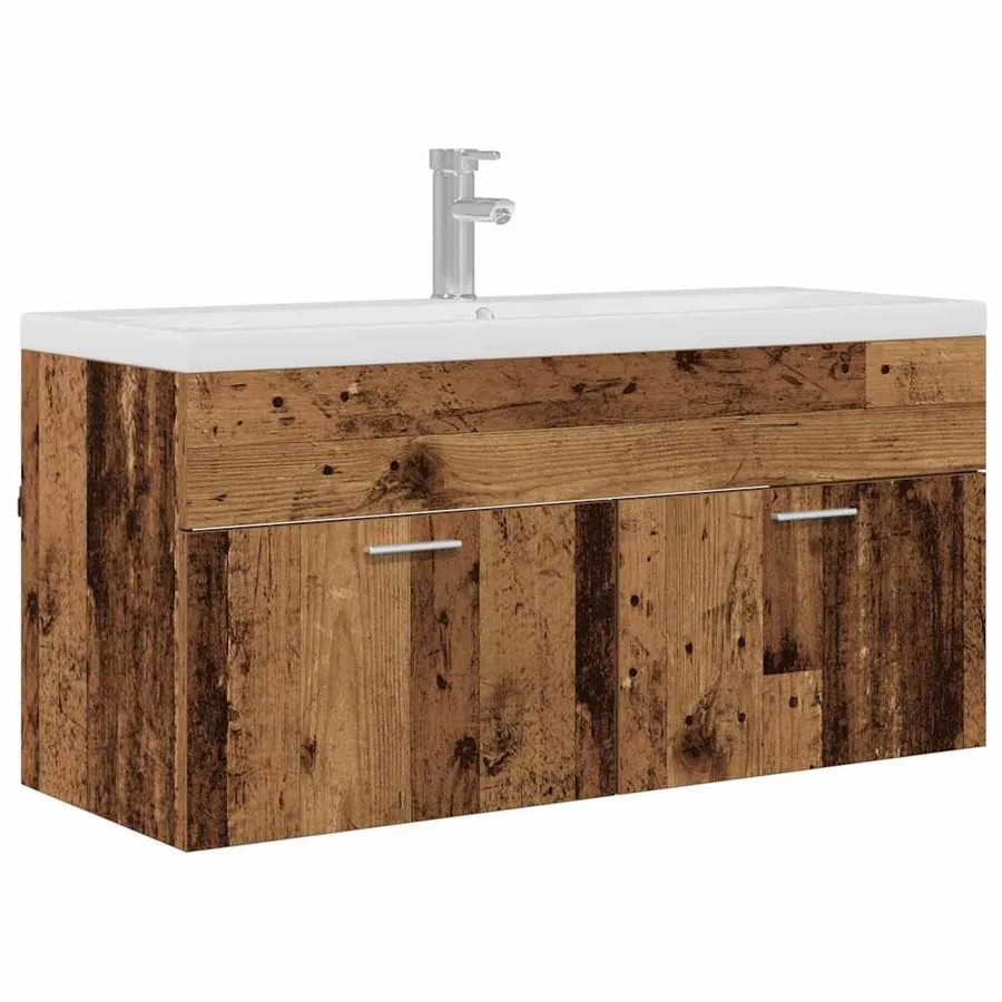 Armoire de salle de bain Bois ancien 100 x 38,5 x 46 cm - 2