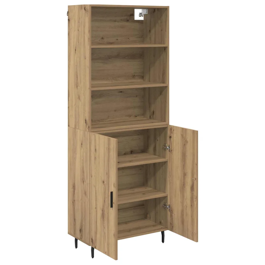 Haut Armoire 2 pcs Chêne artisanal 69,5 x 32,5 x 180 cm - 2