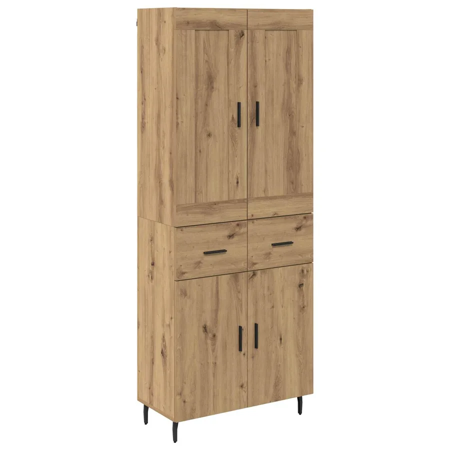 Haut Armoire 2 pcs Chêne artisanal 69,5 x 34 x 180 cm - 2