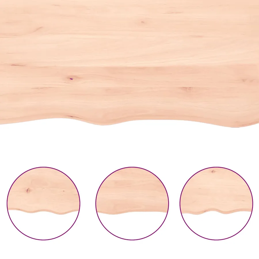 Étagère murale 40x60x(2-4) cm bois de chêne massif non traité - 6