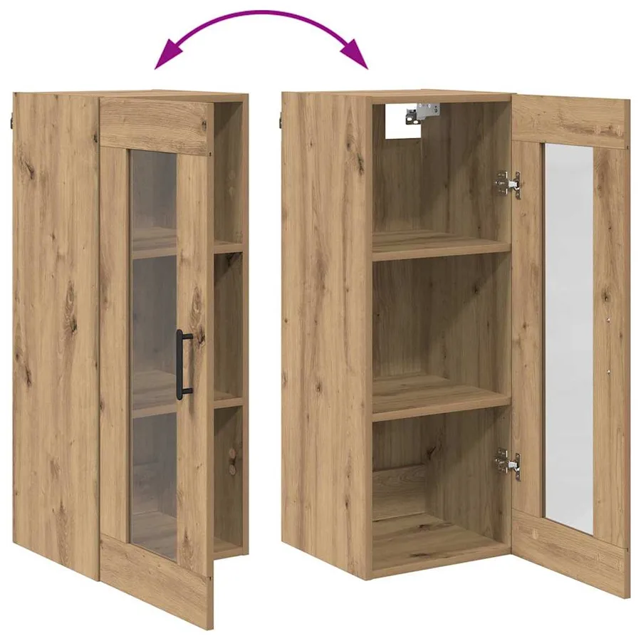Haut Armoire avec tiroir Chêne artisanal 34,5 x 34 x 180 cm - 13