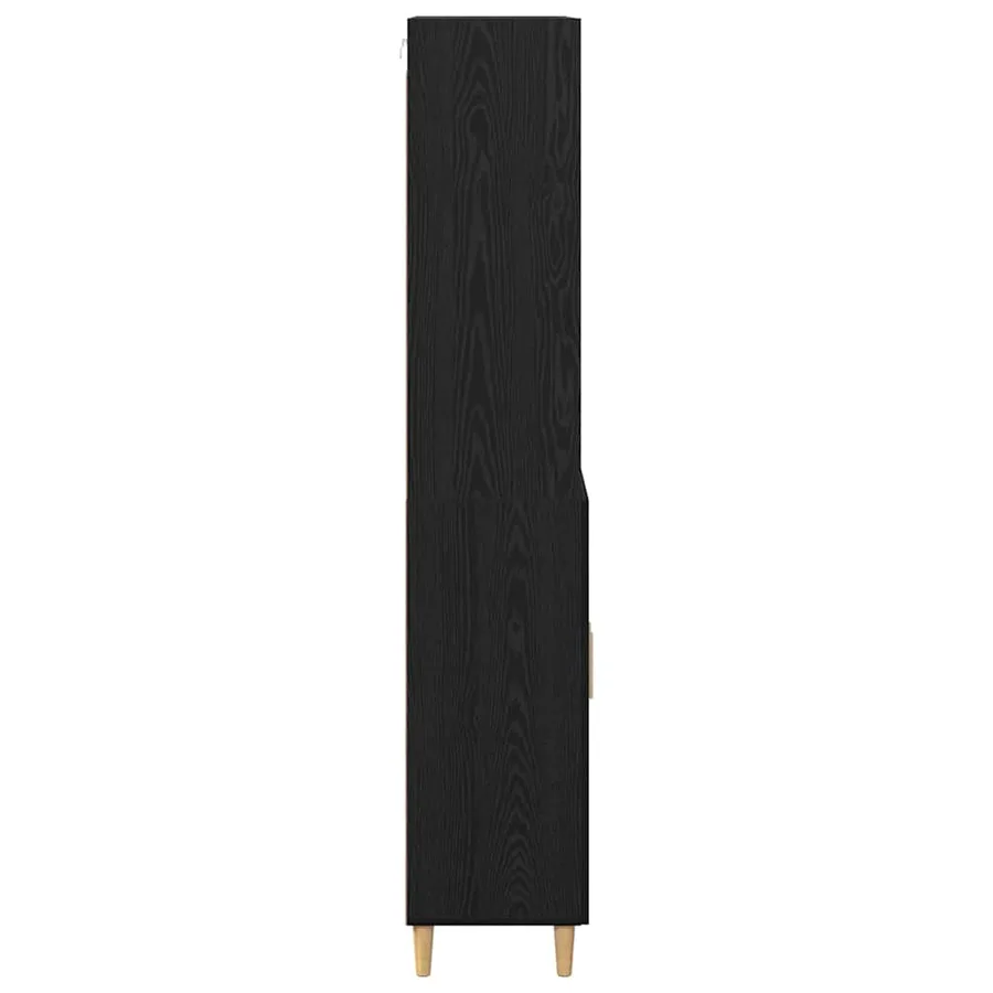 Haut Armoire Chêne noir 69,5 x 32,5 x 180 cm Bois d'ingénierie - 9