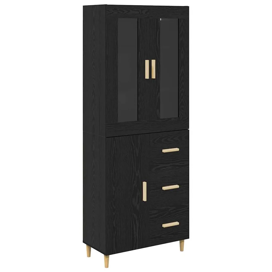 Haut Armoire Chêne noir 34,5 x 34 x 180 cm Bois d'ingénierie - 2