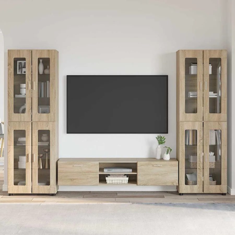 Ensemble meuble TV FLORIN 3 pcs Chêne Sonoma Bois d'ingénierie