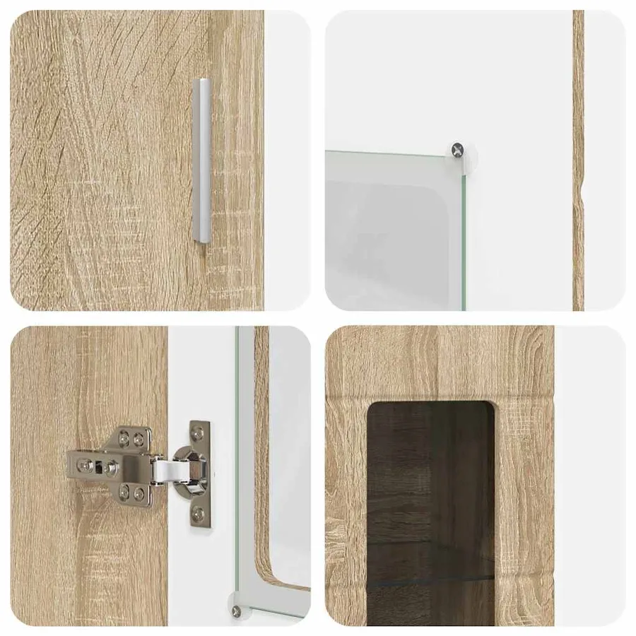 Ensemble meuble TV FLORIN 3 pcs Chêne Sonoma Bois d'ingénierie - 11