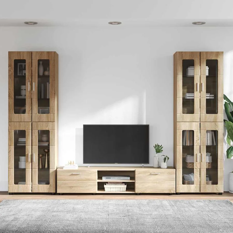 Ensemble meuble TV FLORIN 3 pcs Chêne Sonoma Bois d'ingénierie - 4