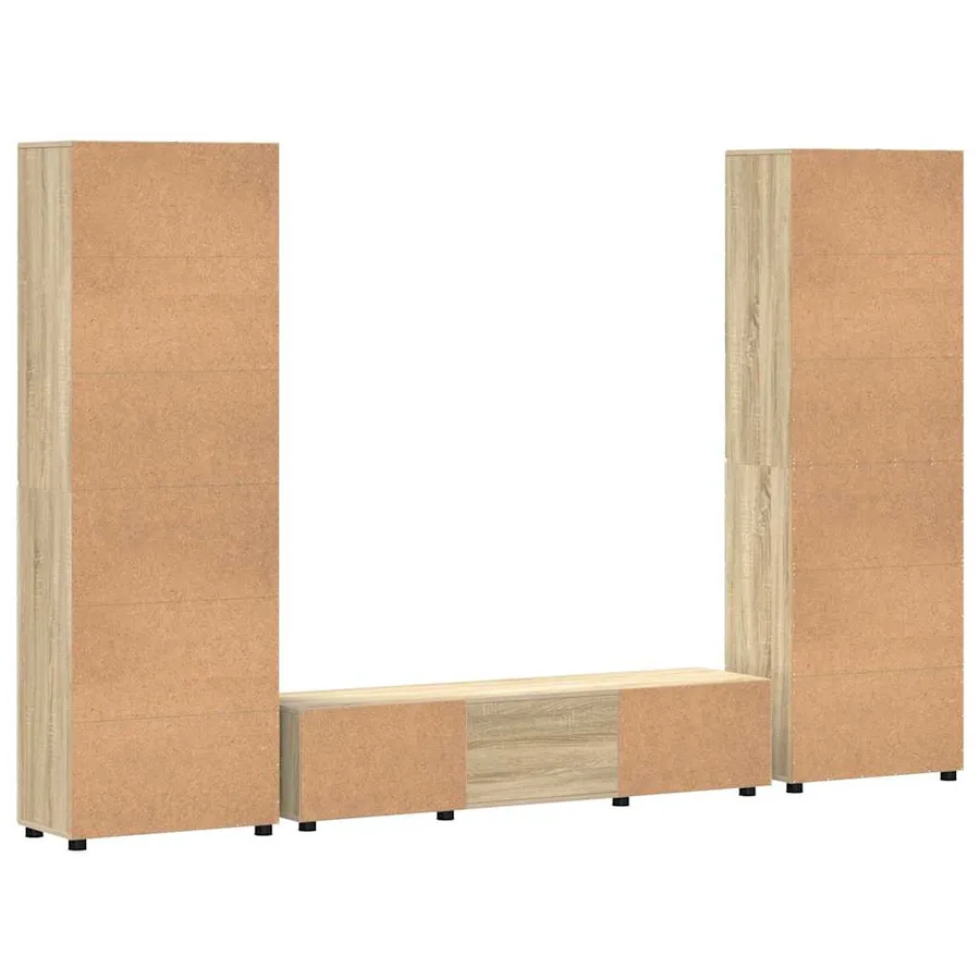 Ensemble meuble TV FLORIN 3 pcs Chêne Sonoma Bois d'ingénierie - 9