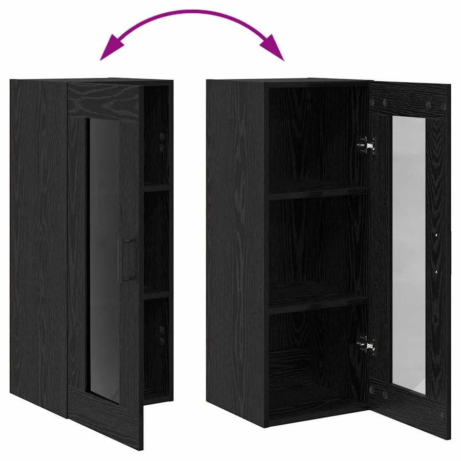 Haut Armoire Chêne noir 34,5 x 34 x 180 cm Bois d'ingénierie - 13