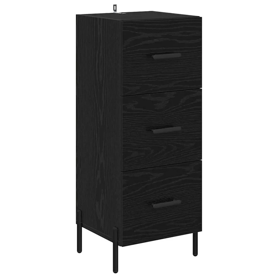 Haut Armoire Chêne noir 34,5 x 34 x 180 cm Bois d'ingénierie - 7