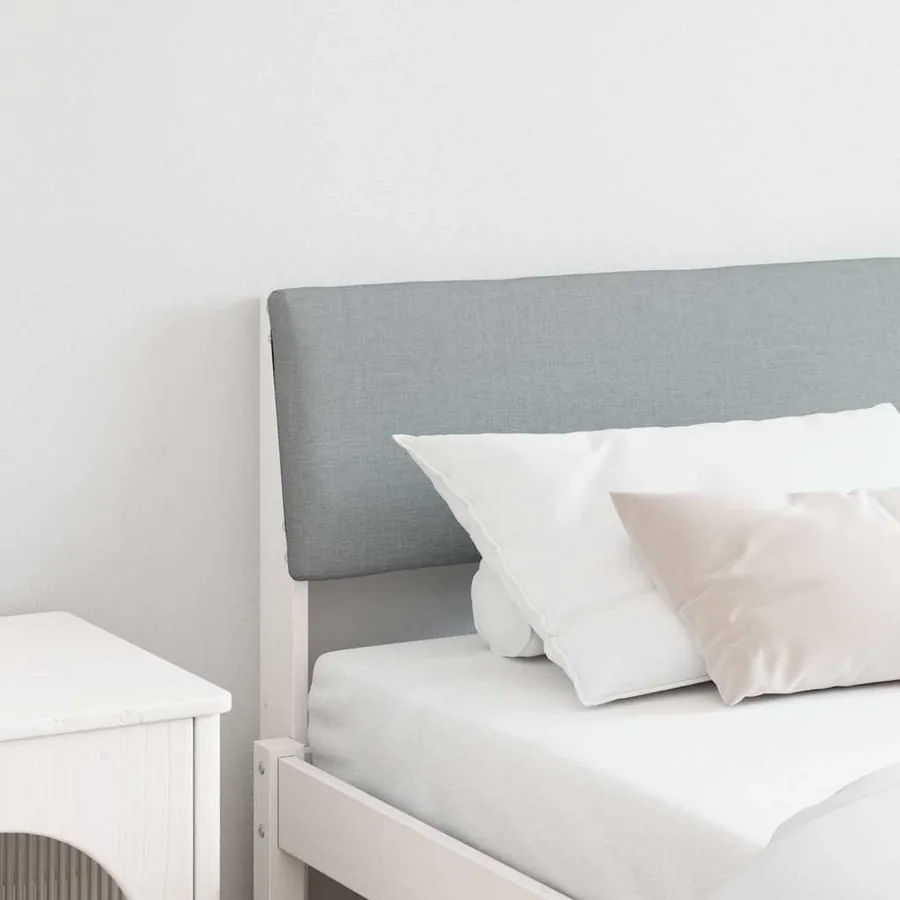 Tête de lit capitonnée Gris clair 200 cm Pin massif