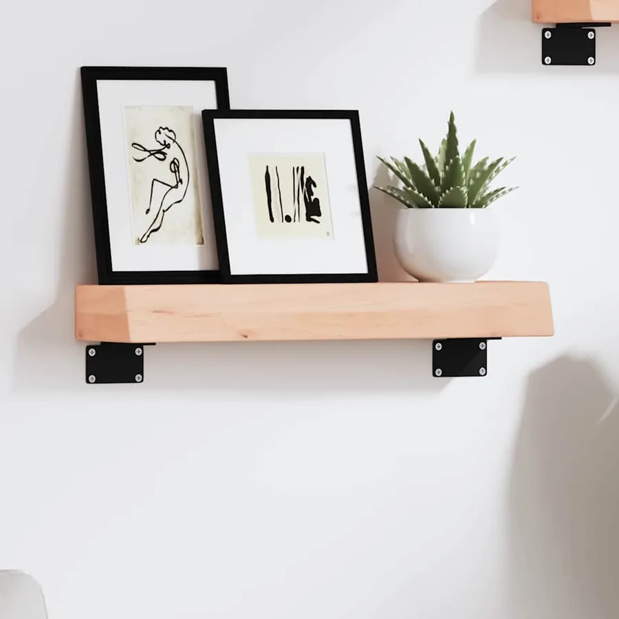 Étagère murale 40x10x6 cm bois de chêne massif non traité