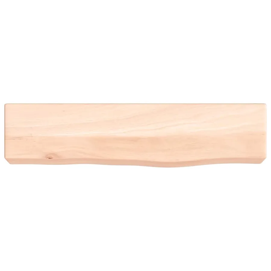 Étagère murale 40x10x6 cm bois de chêne massif non traité - 4