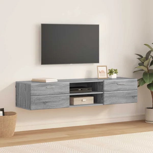 Cabinet en Bois Gris Sonoma 150 x 39 x 30 cm Bois d'ingénierie