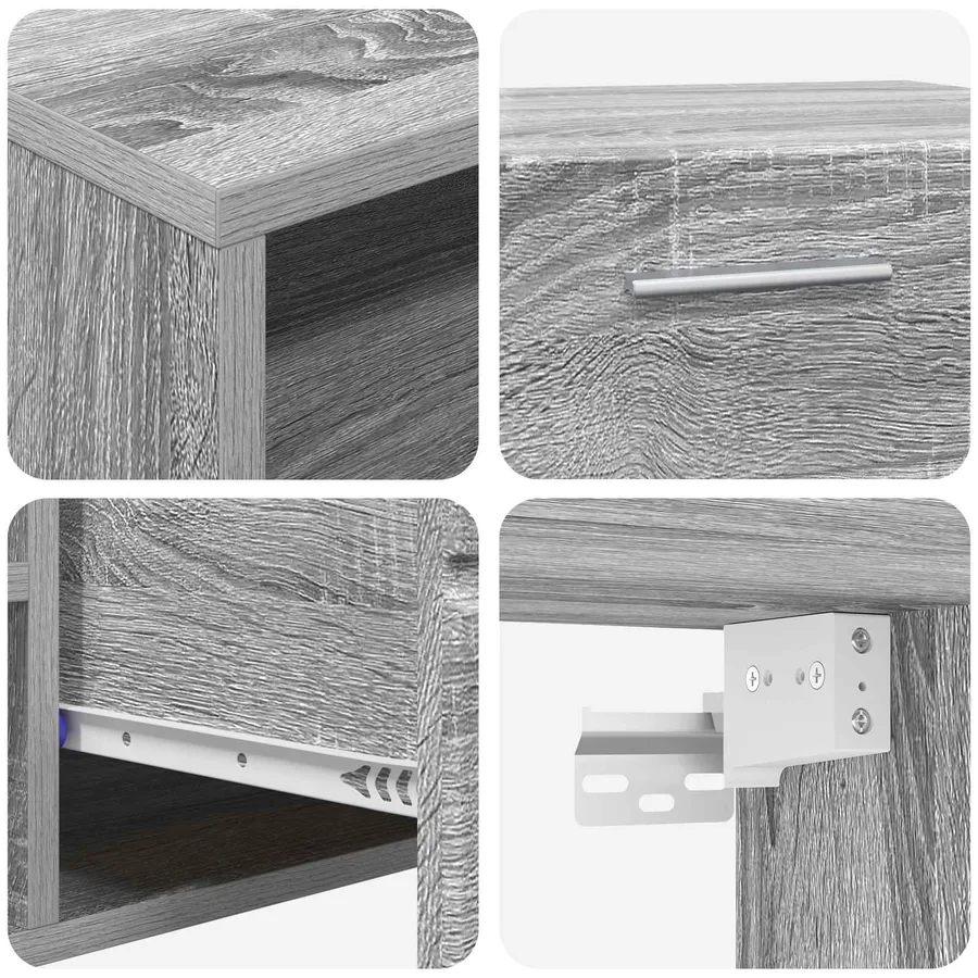 Cabinet en Bois Gris Sonoma 150 x 39 x 30 cm Bois d'ingénierie - 10