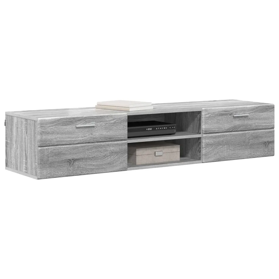 Cabinet en Bois Gris Sonoma 150 x 39 x 30 cm Bois d'ingénierie - 3