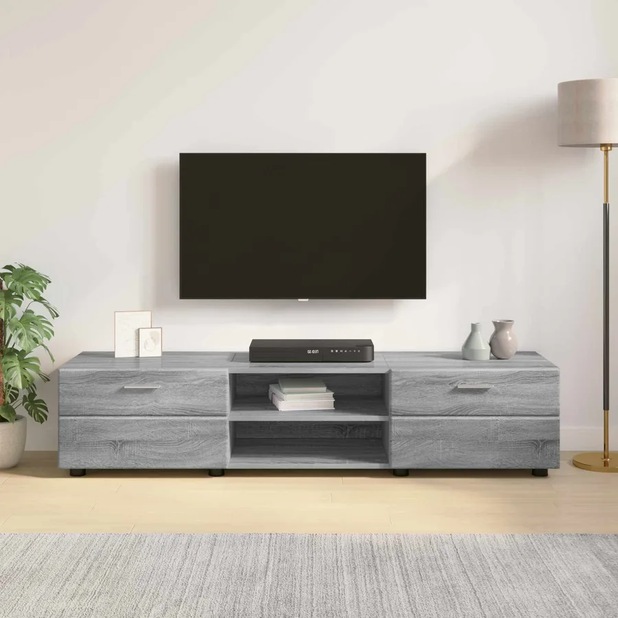 Cabinet en Bois Gris Sonoma 150 x 39 x 30 cm Bois d'ingénierie - 4