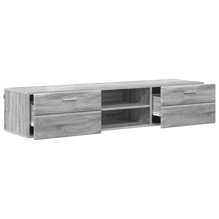 Cabinet en Bois Gris Sonoma 150 x 39 x 30 cm Bois d'ingénierie - 5