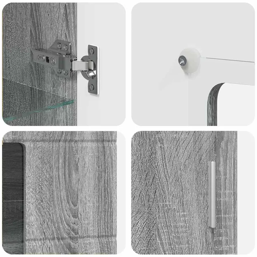 Ensemble meuble TV FLORIN 3 pcs Gris Sonoma Bois d'ingénierie - 12
