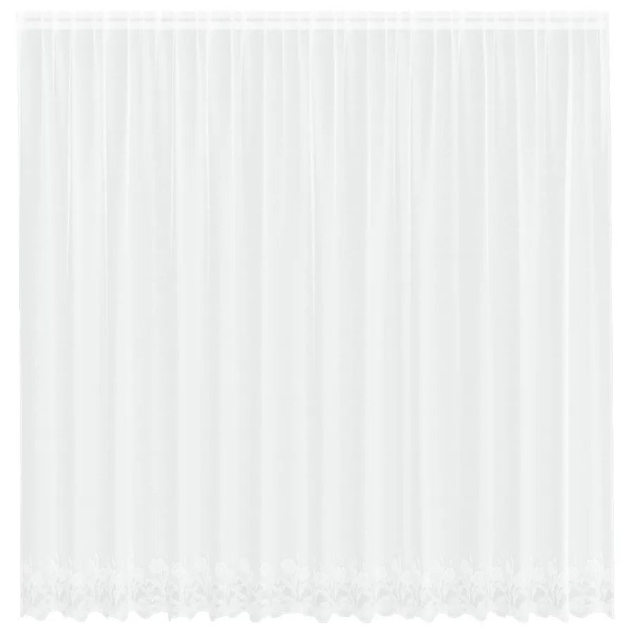 Rideau en Dentelle Floral Blanc 200 x 400 cm Polyester - 2