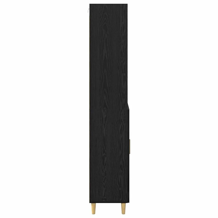 Haut Armoire Chêne noir 69,5 x 32,5 x 180 cm Bois d'ingénierie - 9