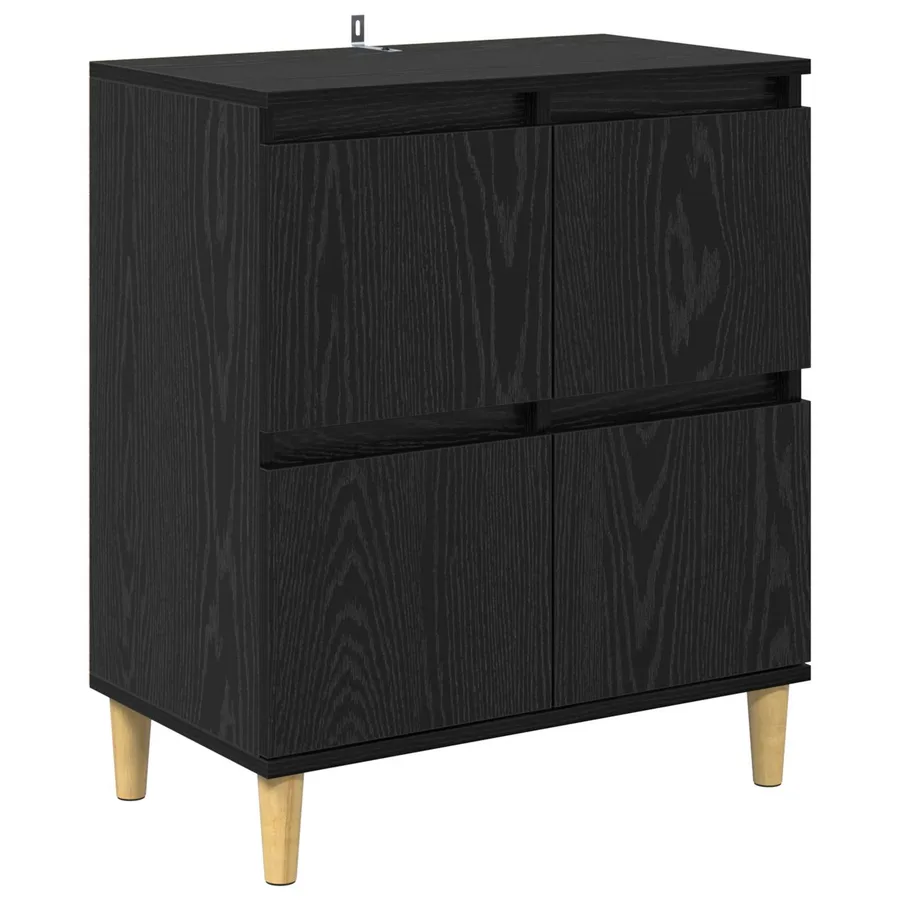 Buffet Chêne noir 60 x 35 x 70 cm Bois d'ingénierie - 2