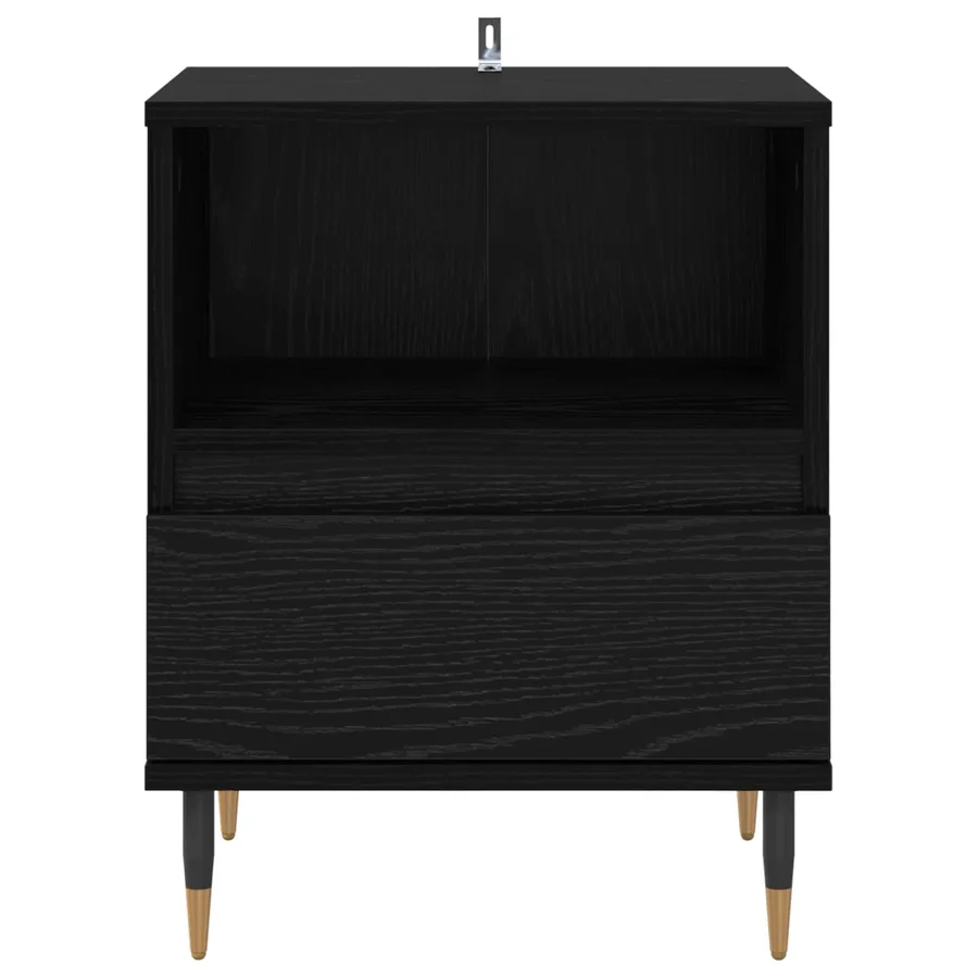 Cabinet de chevet Chêne noir 40 x 35 x 50 cm Bois d'ingénierie - 6
