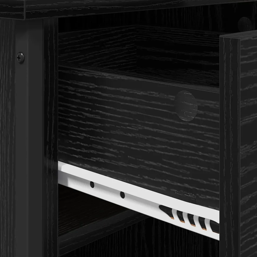 Cabinet de chevet avec tiroir 2 pcs Chêne noir 40 x 42 x 50 cm - 10
