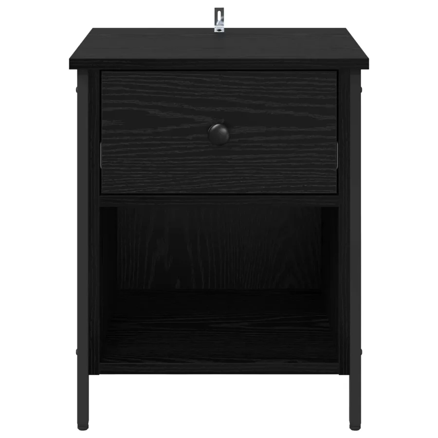Cabinet de chevet avec tiroir 2 pcs Chêne noir 40 x 42 x 50 cm - 7