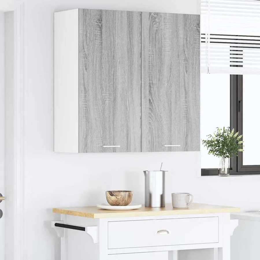 Armoire suspendue Gris Sonoma 80 x 31 x 80 cm Bois d'ingénierie - 4