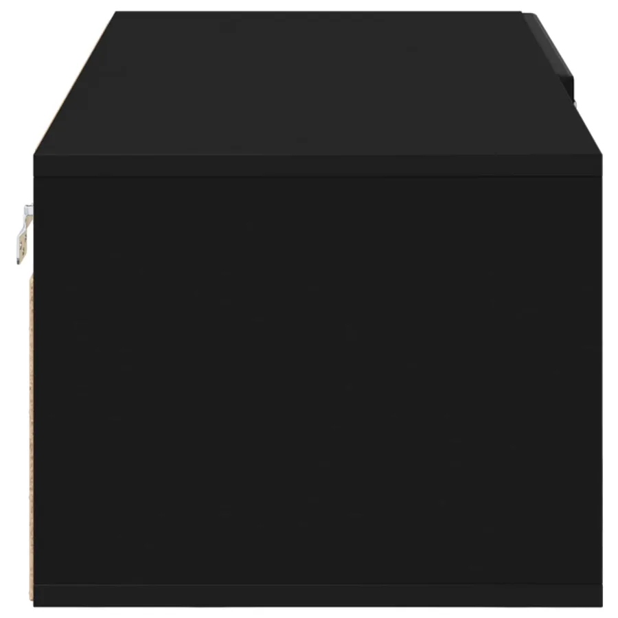 Cabinet en Bois Noir 100,5 x 39 x 30 cm Bois d'ingénierie - 7