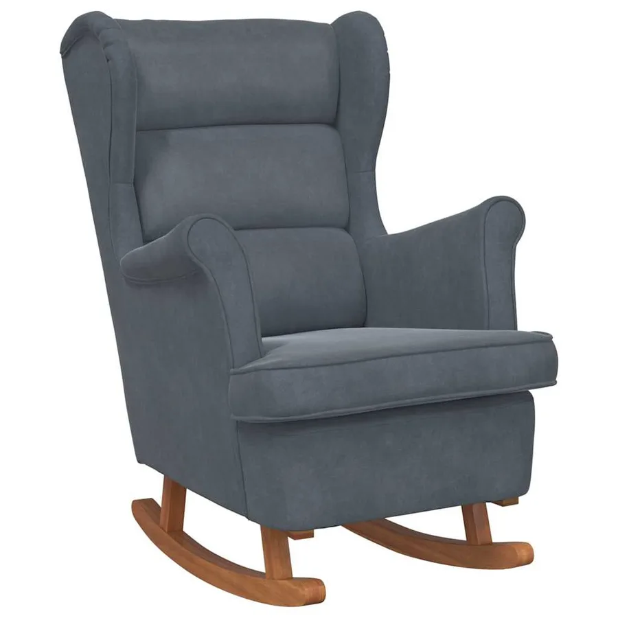 Chaise à bascule Gris foncé 92 x 71 x 100 cm Contreplaqué - 2